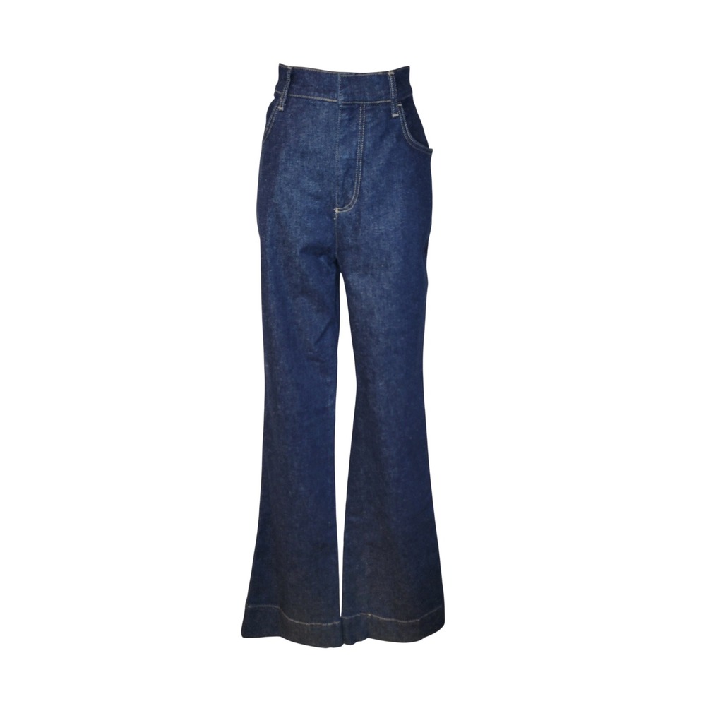 Anthropologie Pilcro Wide Leg Jeans 29 Dark Wash High Rise Western Coastal Boho - Picture 2 of 9